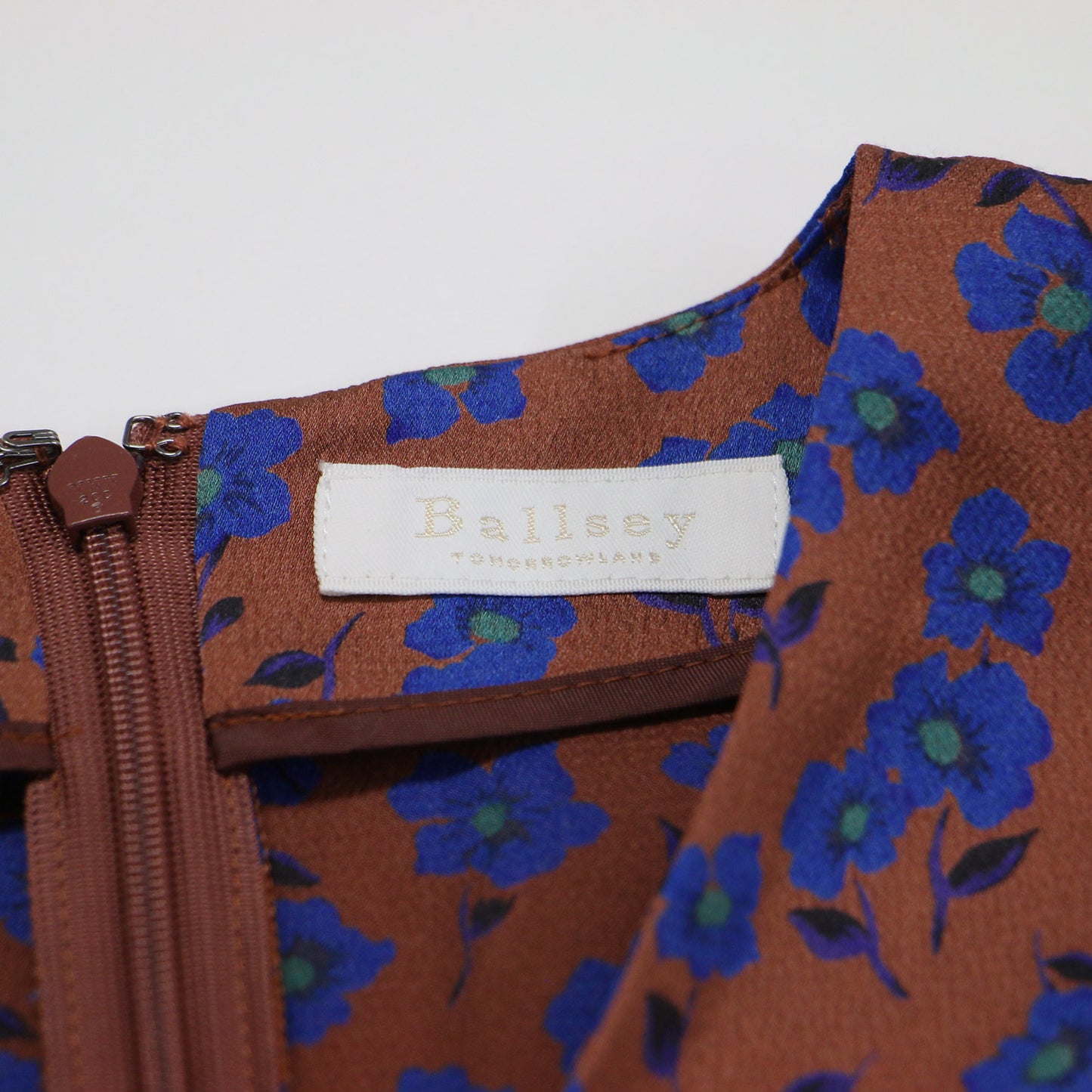 24春夏 スピアワートプリント フレアスリーブ ワンピース / ドレス ロング丈 Vネック マーメイド 花柄