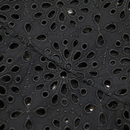 23春夏 サークルフラワー エンブロイダリー ティアード ブラウス / プルオーバー フレンチスリーブ ギャザーコットン