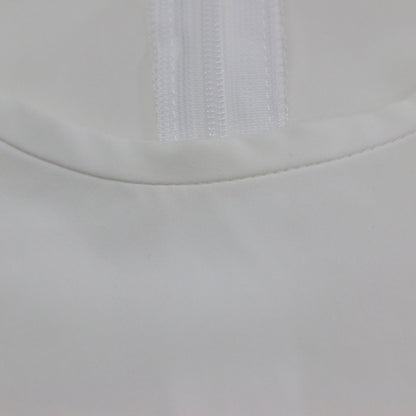 24春夏 ストレッチタフタ ティアードブラウス / プルオーバー シャツ 長袖 クルーネック ペプラム ボリュームスリーブ