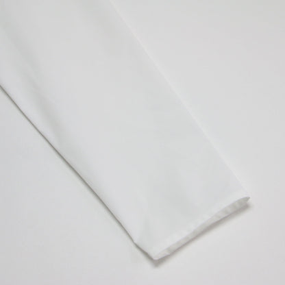 23春夏 ストレッチタフタ ティアード ブラウス / シャツ 長袖 クルーネック フレア ギャザー バックリボン タフタ