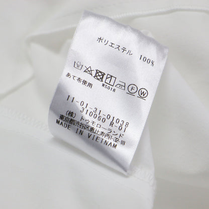 23春夏 ストレッチタフタ ティアード ブラウス / シャツ 長袖 クルーネック フレア ギャザー バックリボン タフタ