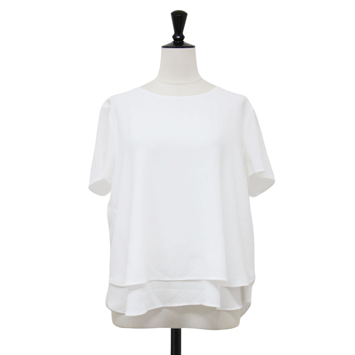 21春夏 ハーフスリーブ フレア ブラウス / Pearl GGT Elida プルオーバー クルーネック Aライン