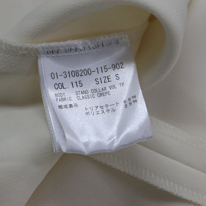 23春夏 スタンドカラー ボリュームスリーブ ブラウス / プルオーバー シャツ 長袖 ラウンドヘム