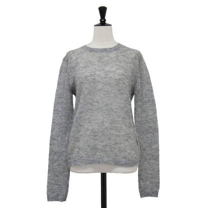 24秋冬 ファイン アルパカ ウール シアー ニット / プルオーバー 長袖 クルーネック ハイゲージ モヘア シアー