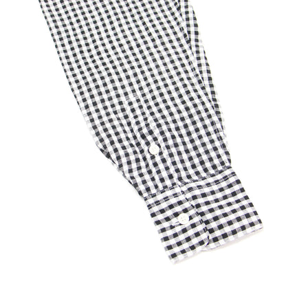 25春夏 ギンガムチェック ロングスリーブ シャツ / 長袖 レギュラーカラー ドロップショルダー リネン コットン