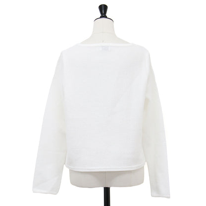 24春夏 メッシュ ジップ カーディガン / プルオーバー 長袖 ショート丈 クルーネック コンパクト ニットライク