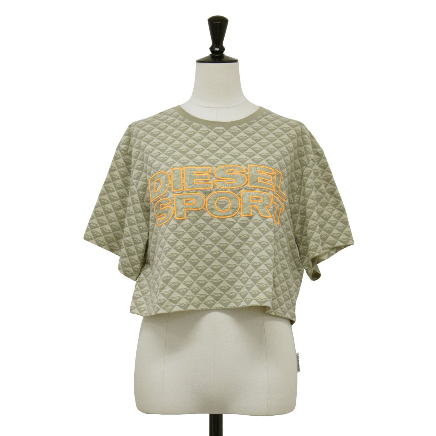 23春夏 モノグラム ロゴ 半袖 Tシャツ / Awtee-mimi-ht24 カットソー クルーネック クロップド丈 刺繍