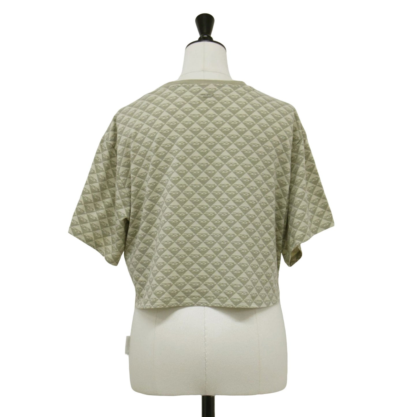 23春夏 モノグラム ロゴ 半袖 Tシャツ / Awtee-mimi-ht24 カットソー クルーネック クロップド丈 刺繍