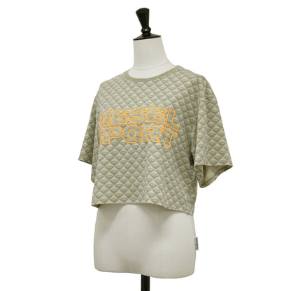 23春夏 モノグラム ロゴ 半袖 Tシャツ / Awtee-mimi-ht24 カットソー クルーネック クロップド丈 刺繍