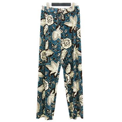 22秋冬 ブライトベロアプリント ナローパンツ / ワイドパンツ ウエストゴム 総柄 フレア