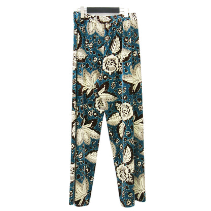 22秋冬 ブライトベロアプリント ナローパンツ / ワイドパンツ ウエストゴム 総柄 フレア