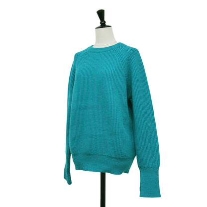 22秋冬 フレンチウール クルーネック プルオーバーニット / 畔編み 長袖 ラグランスリーブ