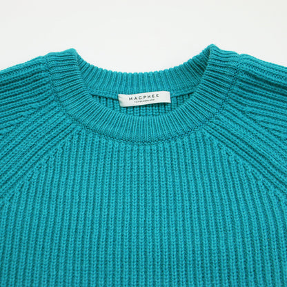 22秋冬 フレンチウール クルーネック プルオーバーニット / 畔編み 長袖 ラグランスリーブ