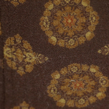 総柄 ショールカラー コート / ジャケット ミディ丈 キルティング ボックスシルエット ウール