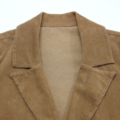 コーデュロイ テーラード ロングコート / ジャケット 長袖 Aライン メタルボタン ワイド コットン