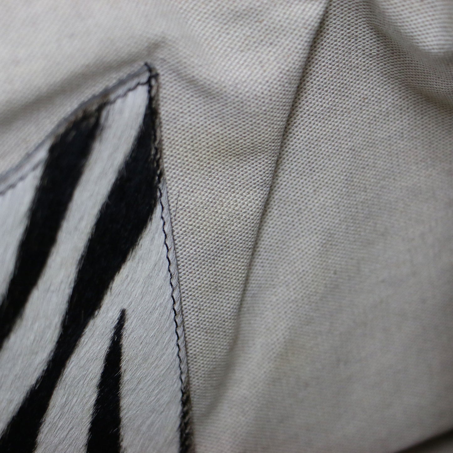 ゼブラ ハラコ トートバッグ / ハンドバッグ 肩掛け レザー 本革