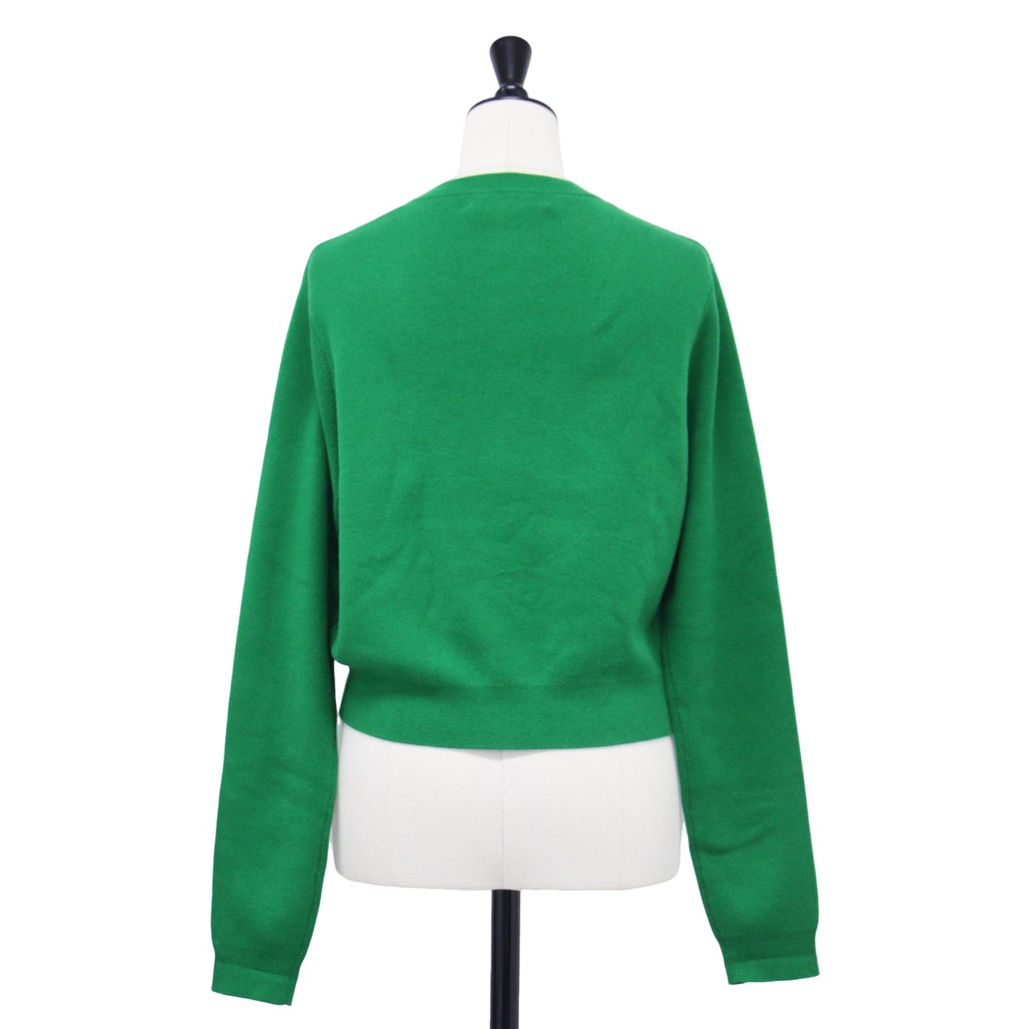 コットンカシミヤ クルーネック カーディガン / ニット 長袖 コンパクト ポケット