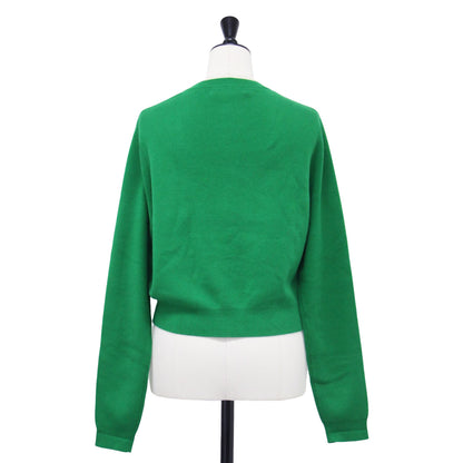 コットンカシミヤ クルーネック カーディガン / ニット 長袖 コンパクト ポケット