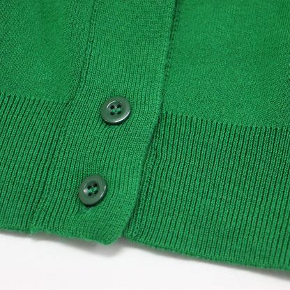 コットンカシミヤ クルーネック カーディガン / ニット 長袖 コンパクト ポケット