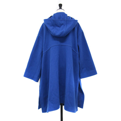 ボックスシルエット ダッフルコート / 長袖 ロング丈 フード スリット ドロップショルダー