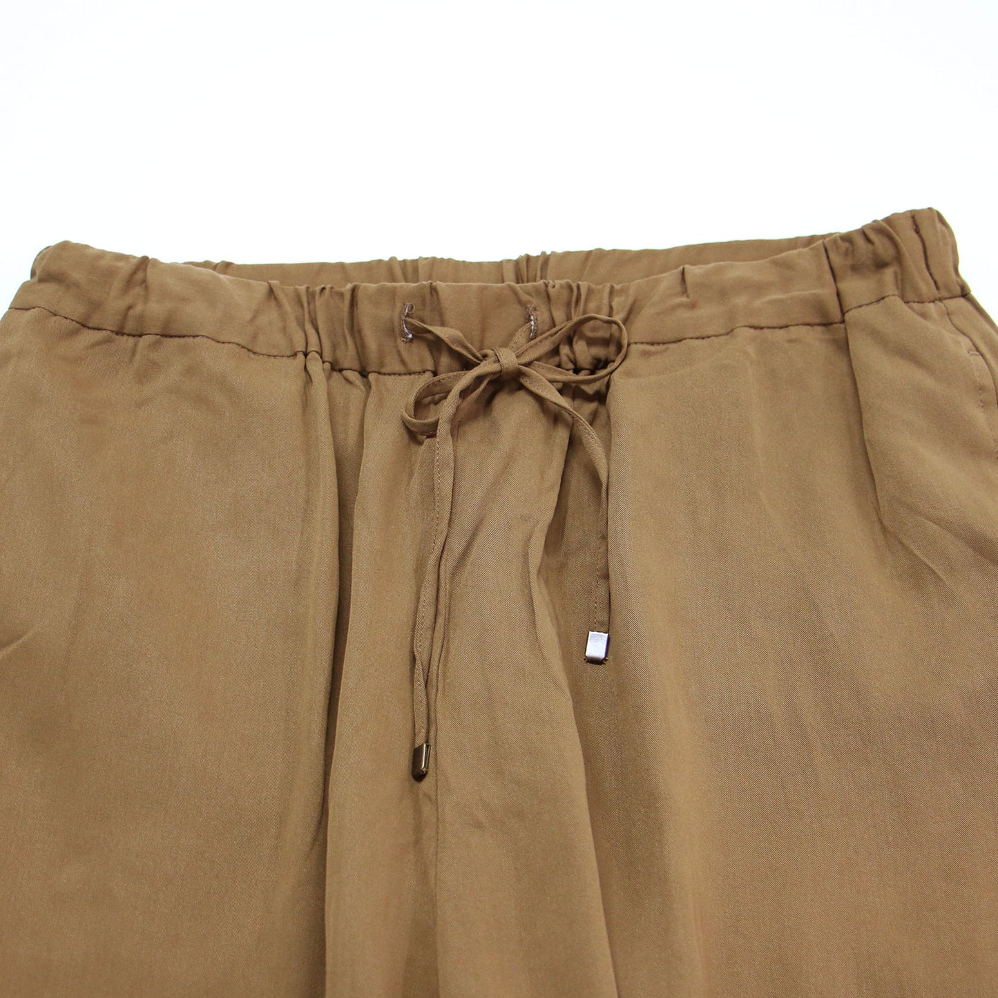 24秋冬 ドロスト ストレートパンツ / ワイド ウエストゴム プルオン キュプラ