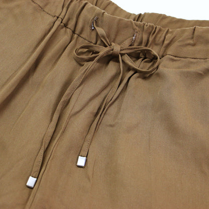 24秋冬 ドロスト ストレートパンツ / ワイド ウエストゴム プルオン キュプラ