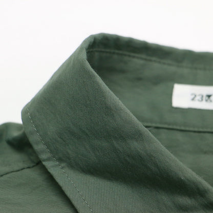 24秋冬 シアー タンブラー シャツ / ブラウス 長袖 クロップド丈 Aライン フレア 接触冷感