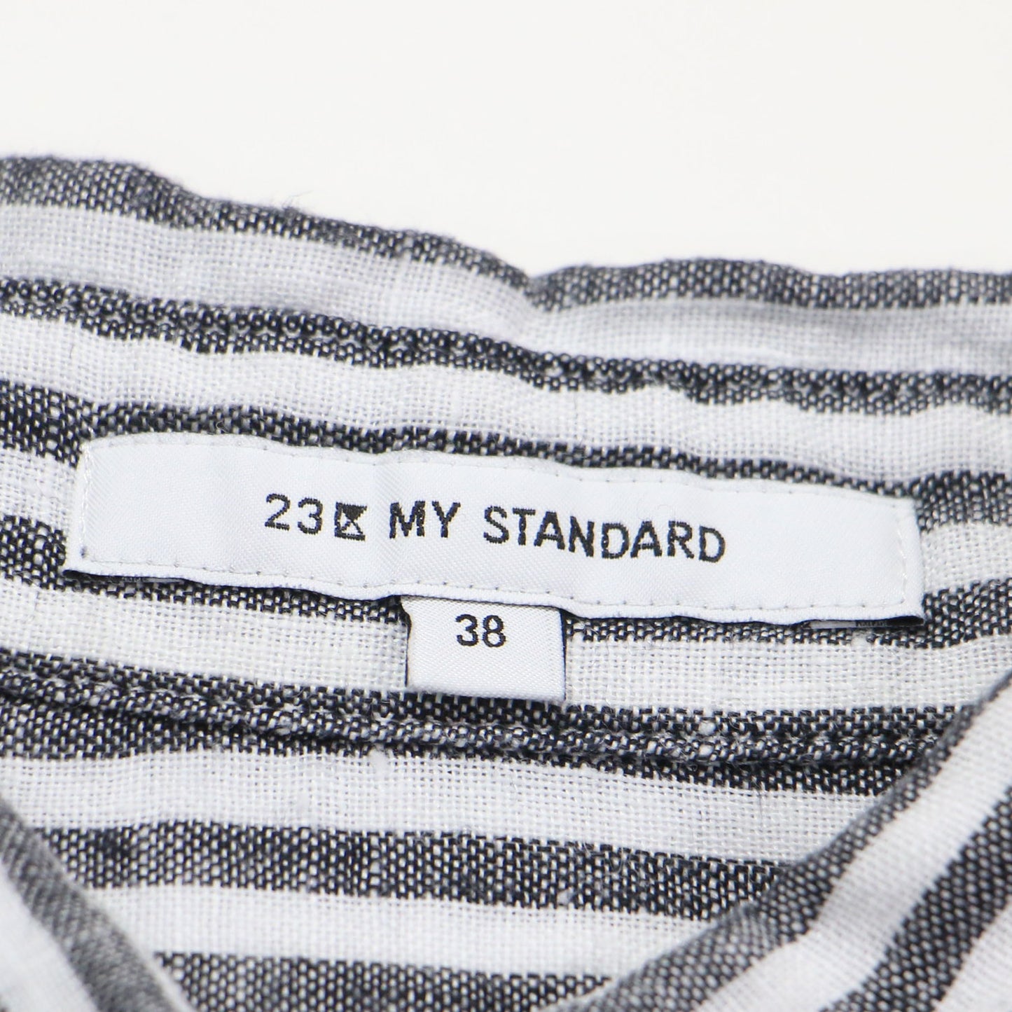 22春夏 ストライプ ベーシックシャツ / LIBECO ブラウス 長袖 オーバーサイズ リネン