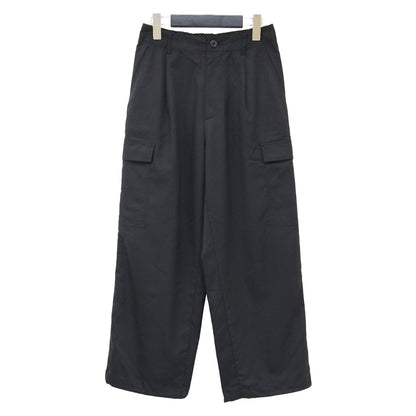 24春夏 シルキー ストレッチ パラシュートパンツ / カーゴパンツ フルレングス ストレート ワイド