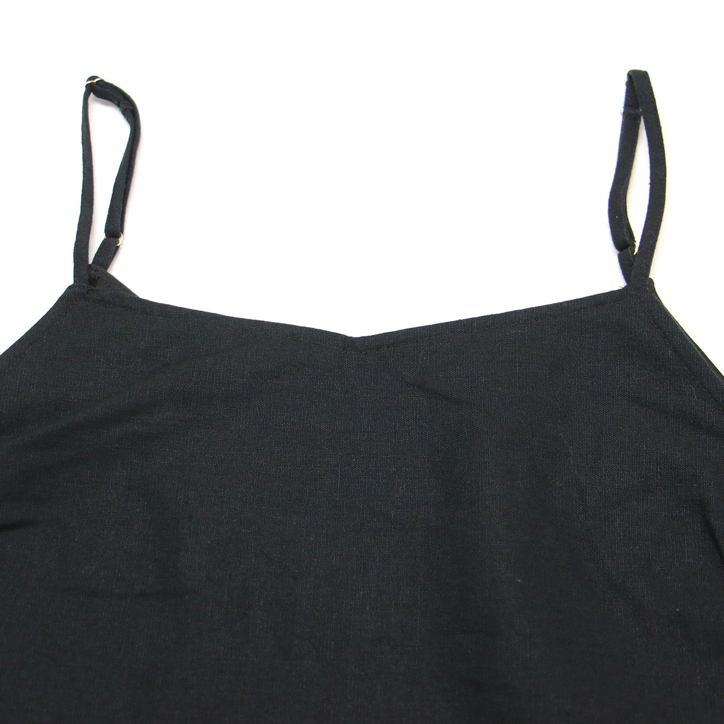 24春夏 リネン エンブロイダリー キャミソール / ブラウス ノースリーブ レース 刺繍 ワイド コットン