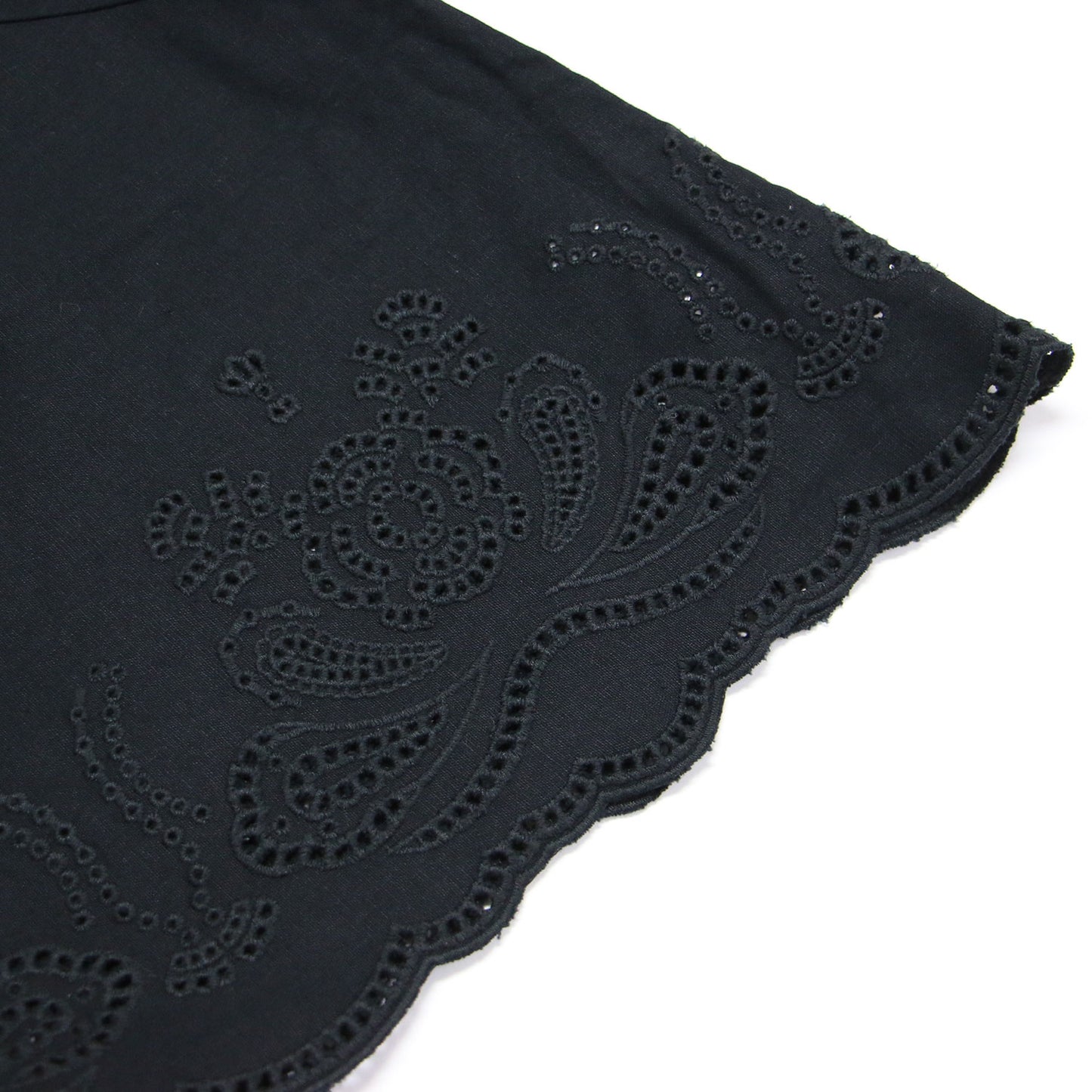 24春夏 リネン エンブロイダリー キャミソール / ブラウス ノースリーブ レース 刺繍 ワイド コットン