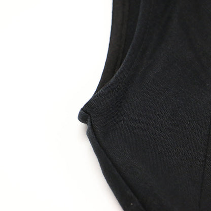 24春夏 リネン エンブロイダリー キャミソール / ブラウス ノースリーブ レース 刺繍 ワイド コットン