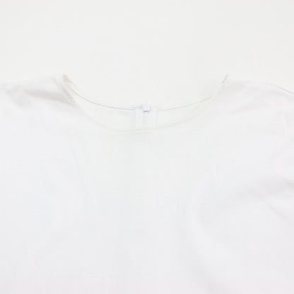 24春夏 スムースデザイン ツイスト カットソー / プルオーバー ラウンドネック 半袖 ドルマンスリーブ バックファスナー サイドスリット コットン