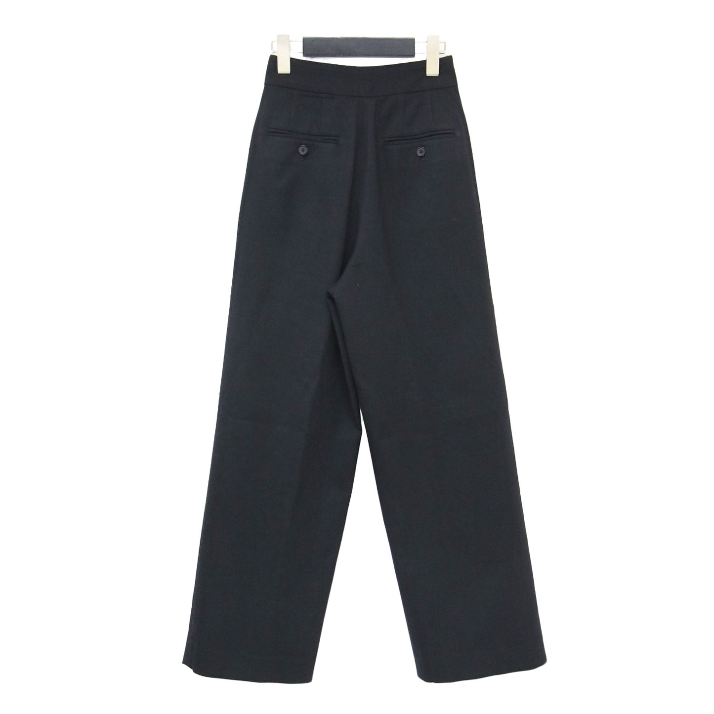 24秋冬 ウール ダブルクロス ワイドパンツ / ハイウエスト 2タック