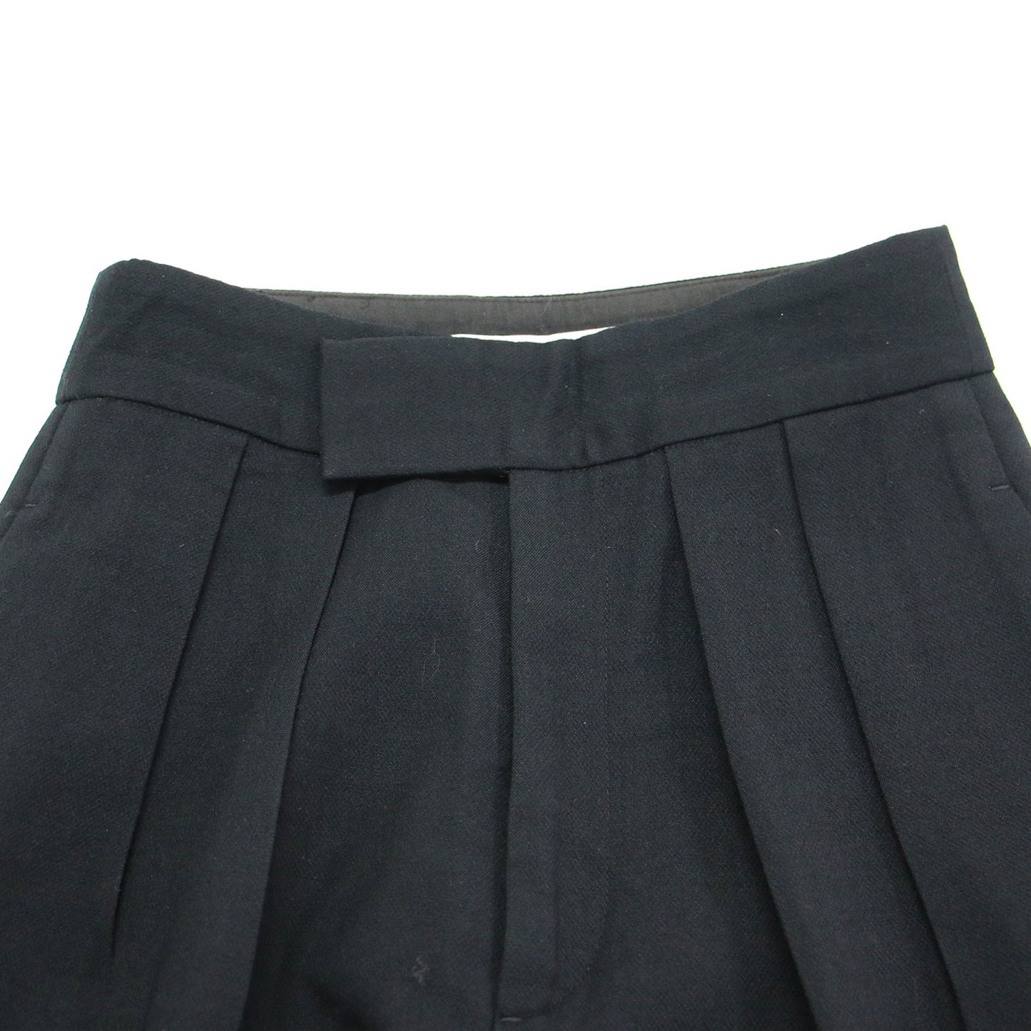 24秋冬 ウール ダブルクロス ワイドパンツ / ハイウエスト 2タック