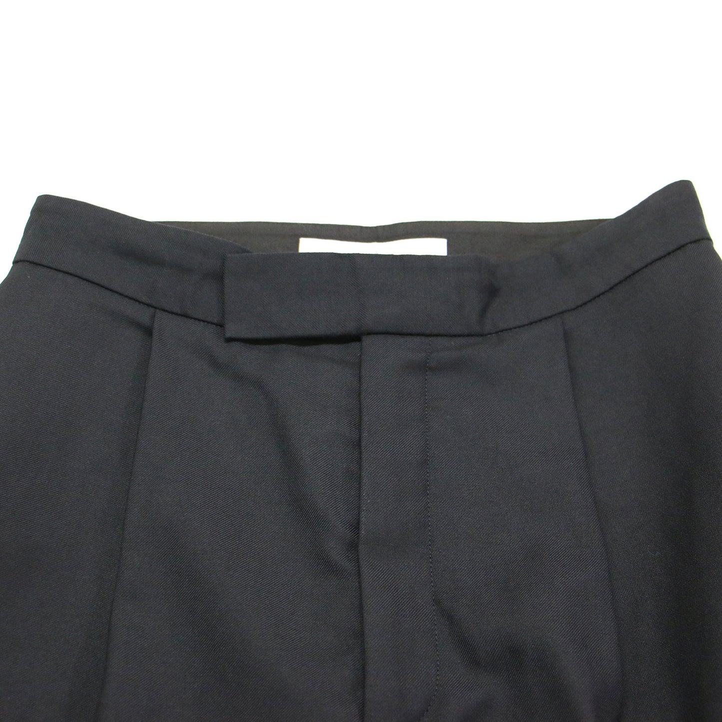 24秋冬 ウールツイル ワイド テーパード パンツ / スラックス 9分丈 ハイウエスト ワンタック