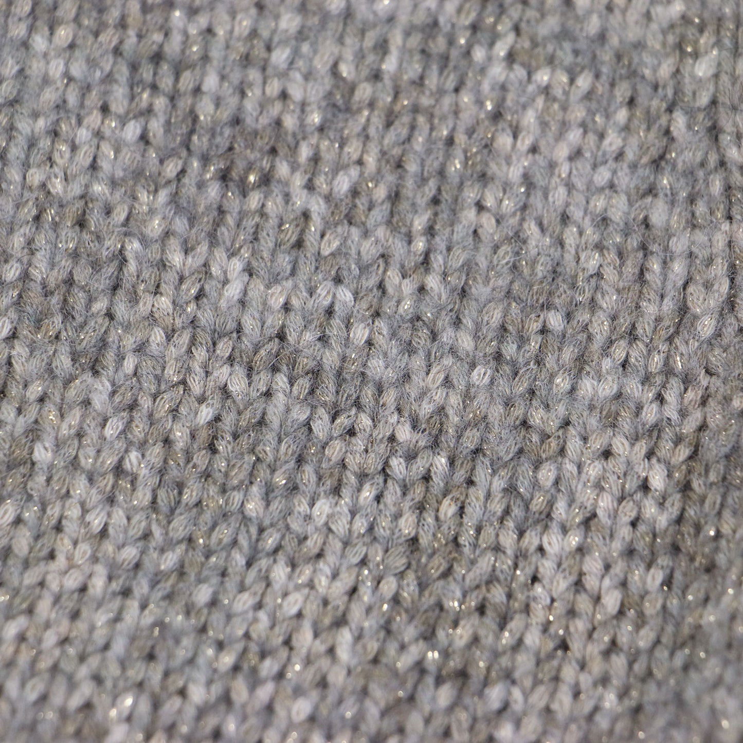 24秋冬 ラメ ニット プルオーバー / 7分袖 ハイネック コンパクト コットン ウール アルパカ