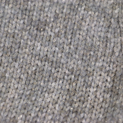 24秋冬 ラメ ニット プルオーバー / 7分袖 ハイネック コンパクト コットン ウール アルパカ