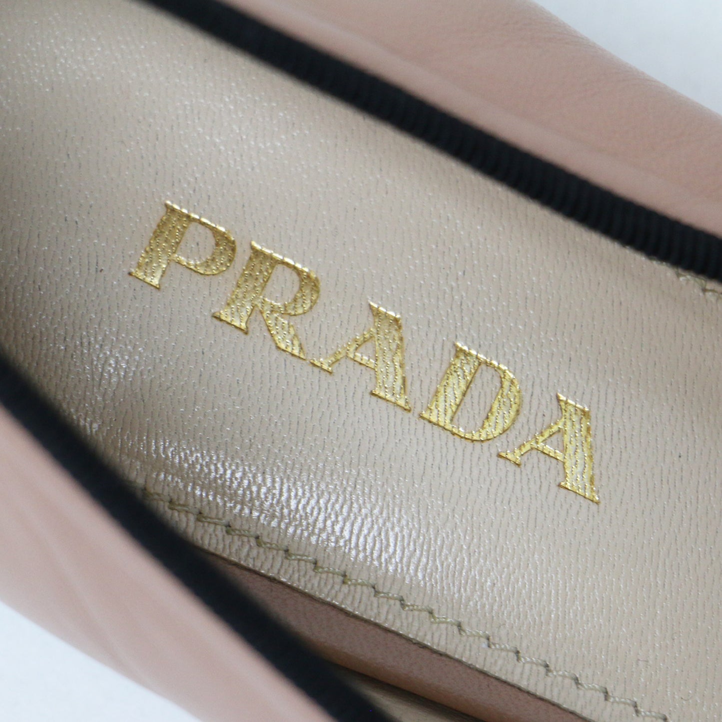 バイカラー リボン バレエシューズ / パンプス ラウンドトゥ フラット ロゴ レザー