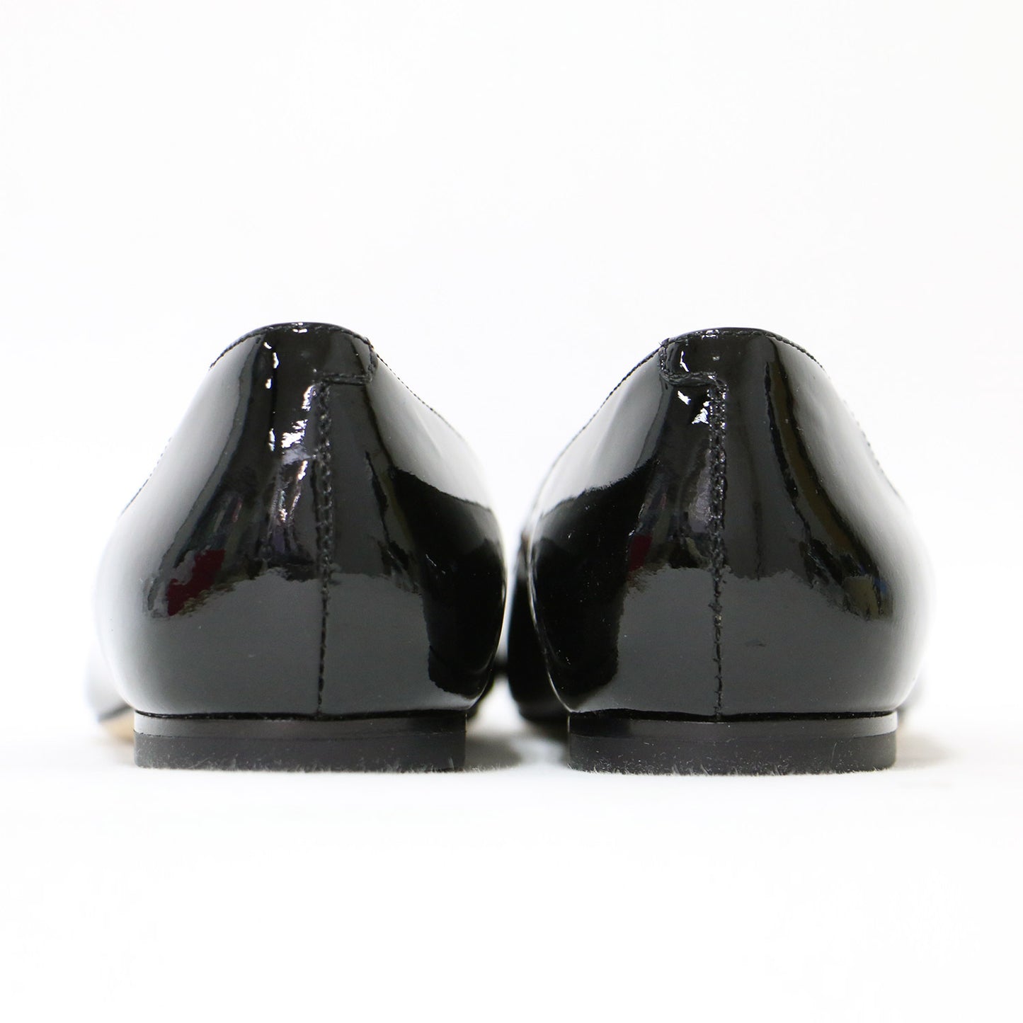 ロゴ パールモチーフ ポインテッドトゥ エナメル パンプス / MELODY FLAT バレエシューズ フラット フリル 牛革