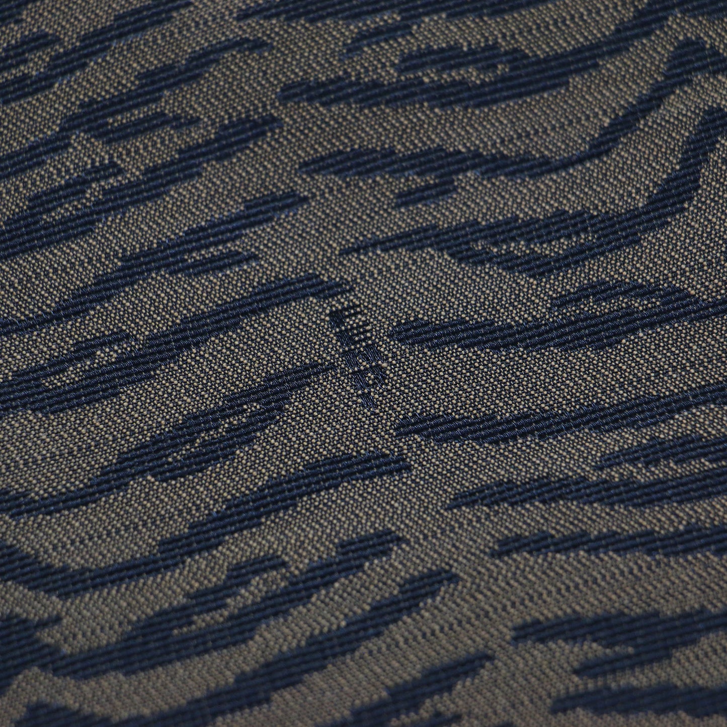 ジャガード テーパードパンツ / デニムパンツ ハイウエスト 5ポケット 総柄 ブランドロゴ ヴィンテージ