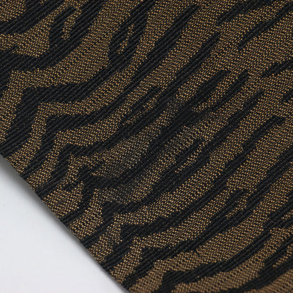 ジャガード テーパードパンツ / デニムパンツ ハイウエスト 5ポケット 総柄 ブランドロゴ ヴィンテージ