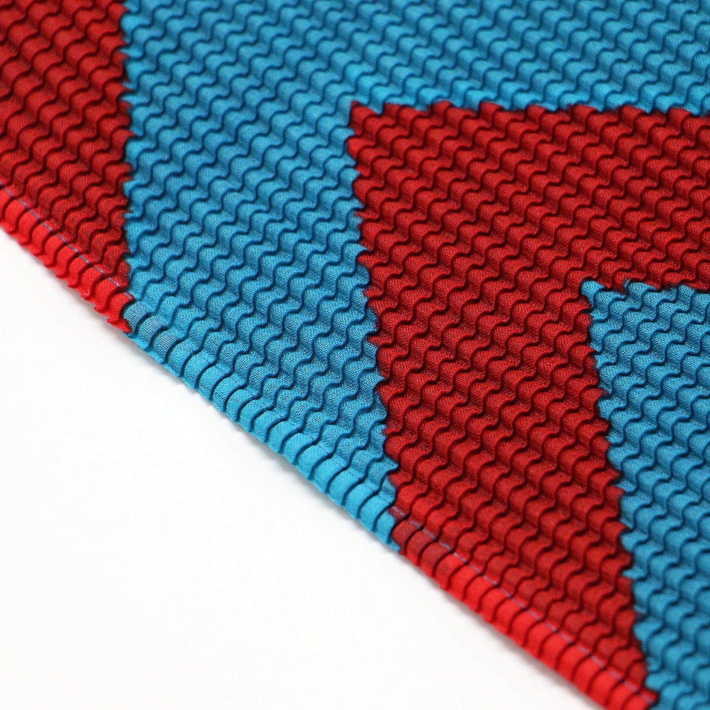 総柄 タートルネック カットソー / プルオーバー 半袖 コンパクト ストレッチ