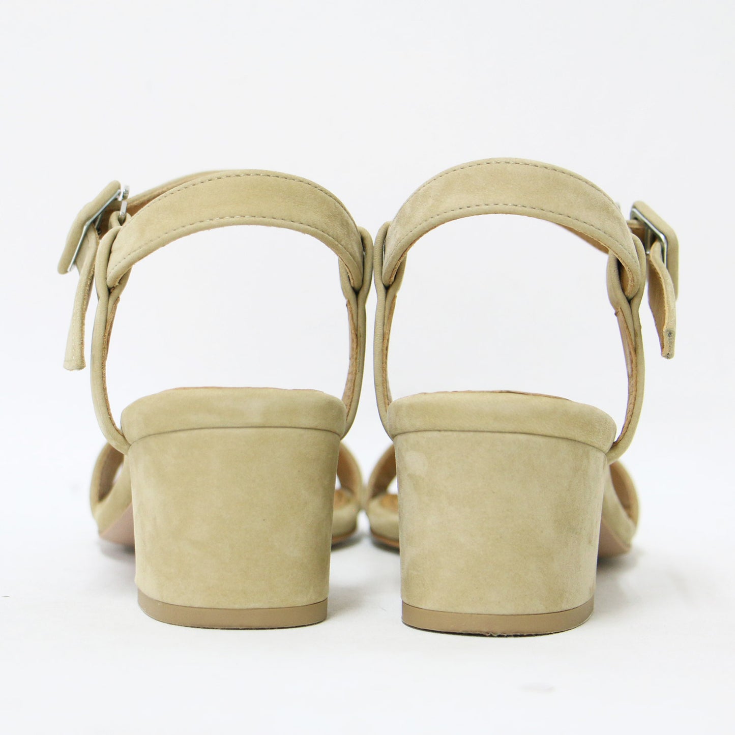 スウェード ストラップ ローヒール サンダル / チャンキーヒール ベルト 牛革