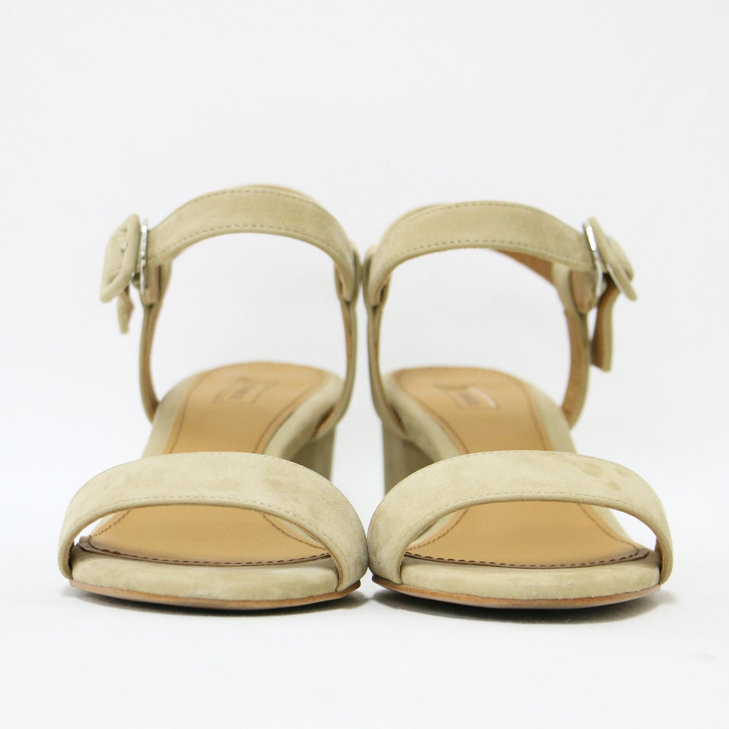 スウェード ストラップ ローヒール サンダル / チャンキーヒール ベルト 牛革