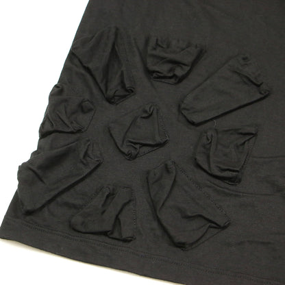 ロングスリーブ フラワー Tシャツ / カットソー Vネック ストレッチ フラワー モチーフ