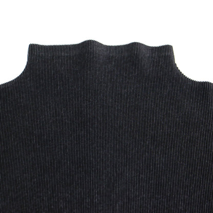 ハイネック プリーツ カットソー / プルオーバー 半袖 ボトルネック コンパクト