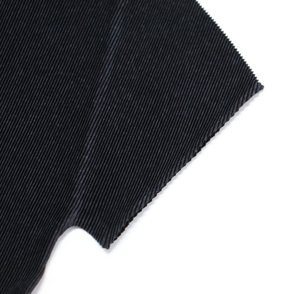 ハイネック プリーツ カットソー / プルオーバー 半袖 ボトルネック コンパクト