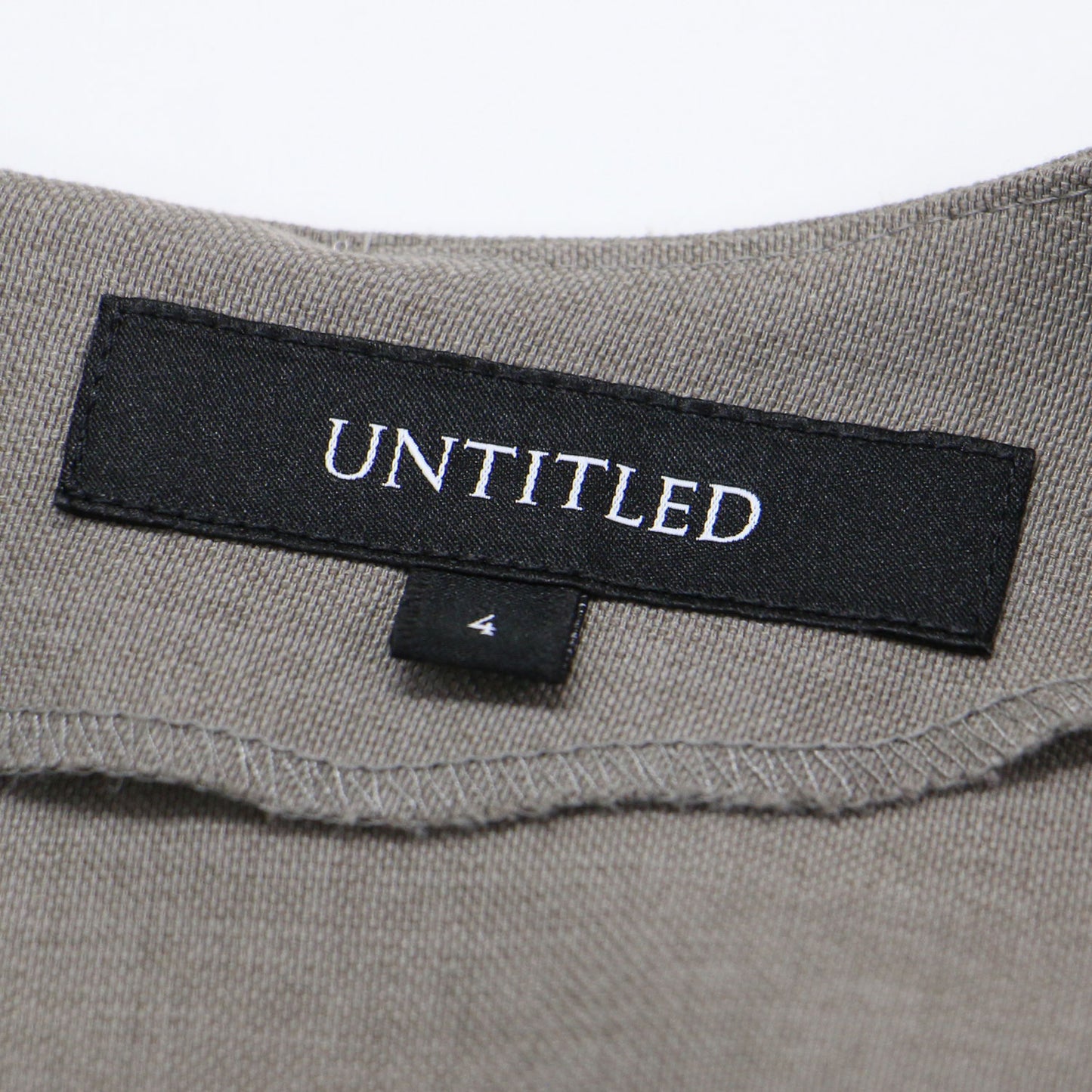 フロントタック キーネック ワンピース / フレンチスリーブ 膝丈 ストレッチ リネン