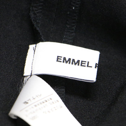 EM フロントボタン ショートスリーブ ワンピース / フレンチスリーブ ロング丈 リボン スリット